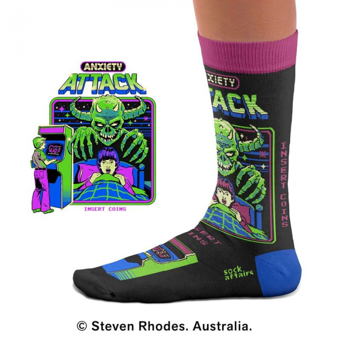 Socken Steven Rhodes "Anxiety Attack"